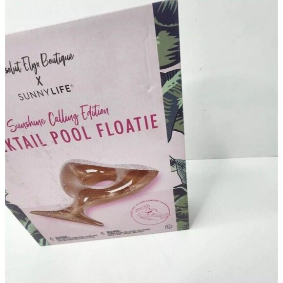 NEW SUNNYLIFE X Absolut Elyx Luxe Lie-On Cocktail Pool Float - Beach Fun - Picture 4 of 11